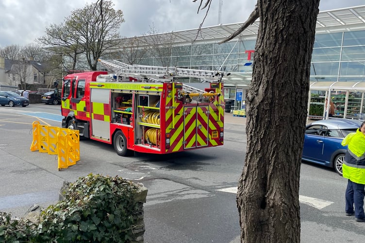Fire service staff at the Victoria Road Tesco
