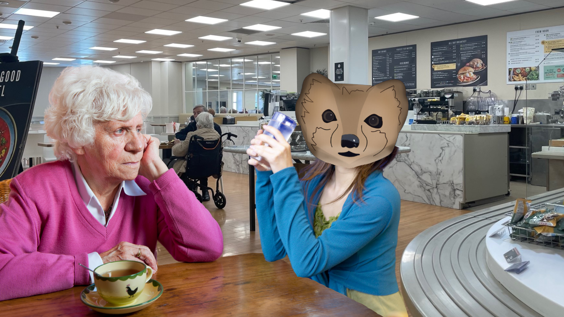Goodbye M&S Cafe (photo of a generic nan, not Rhian's)