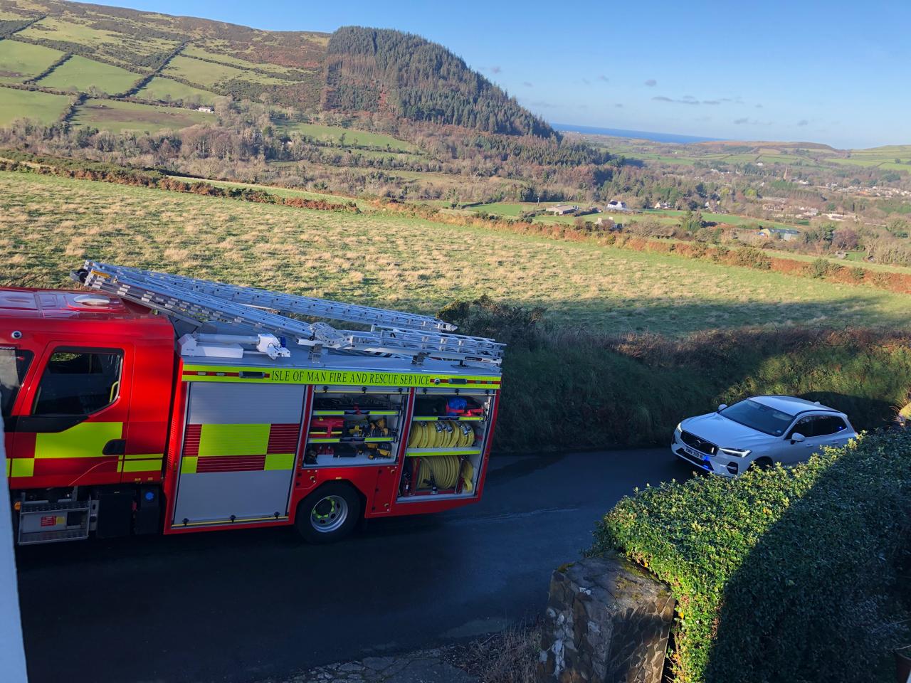 Emergency services at the scene on Archallagan Road